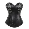 Tanks Femmes Noir PU Cuir Camis Femmes Gothique Tube Top Bustier Bandage Rivet Attaché Slim Sans Manches Gilet Femme Sexy Punk Tank Plus