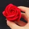 Decorative Flowers 100Pcs Diameter 6cm Soap Rose Head Beauty Wedding Valentine's Day Gift Bouquet Home Decoration Hand Flower Art