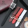 Watch Bands 10 12 14 16 20mm Lizard Pattern Simplicity Fashion Women's Leather Strap 18mm For AR11067 Red White Handmade