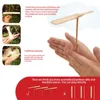 Traditional Chinese Handmade Toy Flying Game Wood Bamboo Dragonfly Toy for Kids Outdoor Novelty Children Gifts