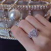 Naszyjnik Ustaw luksusowy biżuteria ślubna srebrna platowana kryształ kryształowy pierścień stadnina urodziny