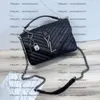 Кожаная сумка премиум-класса с диагональной полосой, стеганая женская сумка на плечо с цепочкой, дизайнерская сумка-тоут, модная классическая раскладушка, сумка через плечо, курьерский кошелек