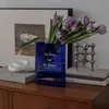 Вазы Cutelife Акриловая ваза Klein Blue Book Transparent Modern Home Decoration Table Цветочная ваза Свадебная аквакультурная комната растения 230422