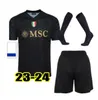 Zestaw dla dorosłych 23 24 Maglia Napoli Koszulki piłkarskie 2023 2024 Neapol Men Men Shirt H.lozano Kvaratskhelia Simeone Maradona Osimhen Anguissa Elmas Football Jerseys