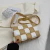 Fashion Crossbody Bag Designer Smitle Square Bag Women Sagrado Bolsa de ombro Plaid Single Pu Leather Luxury Brand Brand Bags Wholesale