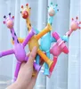 Ventouse, girafe lumineuse et en constante évolution, tube télescopique éducatif pour bébé, jouet de dessin animé de décompression interactif parent-enfant