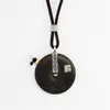 Pendentif Colliers 1pc main noir bois de santal bois long collier huile essentielle bouteille parfums et parfums pour femmes