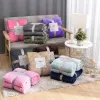 180cm*200cm Solid Striped Throw Blanket Flannel Fleece Super Soft Blankets Winter Warm Fluffy Bed Linen Bedspread For Sofa Bedroom Decor