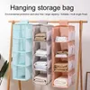 Storage Boxes Large Capacity 4 Shelf Washable Home Clothes Easy Install Foldable Shelves Hanging Closet Organizer Non Woven Fabric Dustproof