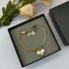 Collares de diseñador Moda Pulseras con dijes de corazón Oro de 18 quilates Joyería del día de la madre Regalo de mujer