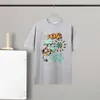 Lyxdesigners nya herr- och kvinnors korta ärm Sportkläder Set Rätt Spring Street Luojia 23SS Digital Print Seaside Landscape Os Loose Short Sleeve T-shirt