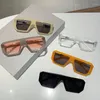 Sonnenbrille mit großem Rahmen, quadratisch, für Damen, Vintage, trendig, übergroß, flache Oberseite, Sonnenbrille für Herren, Punk-Designer, rosa Farbtöne