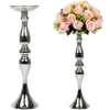 10PCS Silver Candle Holders 50cm 32cm Flower Stand Flowers Floor Vase Candlestick Metal Candelabra Wedding Table Centerpieces 02 Y294f