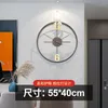 Настенные часы смотрят Nordic Style Light Luxury Minimalist No Punch Clock Living Room Домохозяйство творческая личность искусство