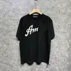 T Short amari yellow printing amirl Summer amis Designer tshirt AM letter amar TShirt Men miri Sleeve Mens street Tops T shirts Shirt Male Fashion Hip hop Clothin