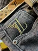 Men's Jeans designer 2021 spring / summer belt jeans men's fashion brand high-end embroidered trouser legs printed micro elastic pants Harlan small feet VCOW