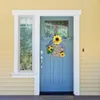 Dekorativa blommor Bee Festival Garland Plastsimulering Inga Withing Sunflower Rope Door Hanging Wreath Diy