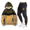 New Chegada Men's Autumn Winter Tracksuits Capuz e calça 2 peças