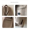 Korean version temperament double-sided coat suit women's 2023 autumn and winter new double-breasted wool coat