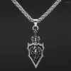 Colares pendentes Personalidade dominante masculina Viking Knight Dragon Medal Medal Colares Cool Rune Amulet Jóias