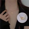 Kolye Kolyeleri Aşk Kalp Kolye Kolyeleri Kadınlar için Titanyum Çelik 18K Altın Kaplama Yıldönümü Mücevher Hediye Damla Teslimat Takı DHSLQ