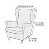Capas para cadeiras Nordic Wing Chair Cover Stretch e Spandex Poltronas Capas antiderrapantes laváveis Relax Sofa Slipcovers com capas de almofada de assento 231123