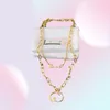 Luxury Fashion Gold Plated Silver Necklaces Selected Quality Pendant Necklace Couple Style Long Chain Delicate Young Girl Accessor4809196