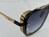 Pop Top Solglasögon Limited Edition Goggles Style Six Men Design K Gold Retro Square Frame Crystal Cutting Lens med rutnät Löstagbart NX3R