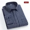 Chemises décontractées pour hommes Flanelle Coton Plaid Manches longues Vintage Hommes Vêtements Hiver Quotidien Grande Taille Business Smart Dress