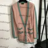 エレガントなチャームロングジャケットファッションvネックアウター女性ブランドコートセーターカシミアニットジャケット服