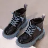 Ботинки осень-зима, теплые непромокаемые модные детские ботинки челси для мальчиков, детские ботильоны для девочек 315 лет, снег 231124