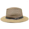 Berets Straw Hat Summer Panama Men Women Sun Beach voor Britse stijl Fedora Chapeau Sombrero