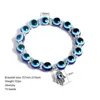 Beaded Evil Eye Beaded Strand Bracelet Hand Of Fatima Turkish Lucky Blue Eyes Stretch Beads Bracelets 8Mm/10Mm Bead Jewelry Drop Deliv Dhvuz