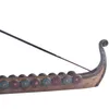 DRAGON BOAT CENSE Stick Holder Burner Hand snidad snidning censer prydnader retro rökelse brännare traditionell design y0107294g