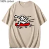 Dames T-shirt K-keith H-haring T-shirts voor tienermeisjes 100% katoen Korte mouw Tees Anime Kawaii Cartoon T-shirt Manga Mannen/dames Mode Shirt