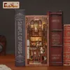 ドールハウスアクセサリーchutebee diy book nook shelf insert cit secret Rhythmミニチュアドールハウス子供用のタッチライト家具誕生日プレゼント230424