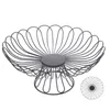 Plates Woven Baskets Black Tinsel Round Metal Basket Decorative Bread Bowl Stand Banana Wire Fruit Plate