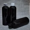 Garrafas de armazenamento 20pcs 300ml garrafa de cosméticos pretos e pretos vazios com chinelos de plástico Tampa superior de 300cc Capacidade de shampoo de pet shampoo