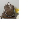 학교 가방 여성 빈티지 디자인 소프트 PU 가죽 백팩 대용량 방지 여행 숄더 가방 핸드백