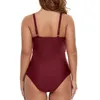 Costumi da bagno da donna Sexy Plus Size Push Up Costume da bagno intero grande Chiuso Costume da bagno per il corpo da nuoto da donna Costume da bagno per piscina da spiaggia femminile