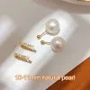 JOVOVASMILE 0.125Ctw Real Diamond 10Mm-11Mm Natural Pearl Pendant Gold Stud Earrings For Women Birthday Gift With CE
