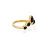 Французская минималистская мода vrown Black Drop Glaze Ring For Wintage Vintage Style All-Match Jewelry Accessory