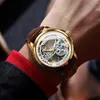 Inne zegarki Olevs Automatyczne mechaniczne mechaniczne wodoodporne skórzane pasek Top Luksusowe mężczyzn Lumoinous Gift Box Watch 231123