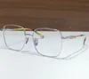 Neues Modedesign, quadratische Form, optische Brille, 8244, exquisiter Titanrahmen, Retro-einfacher Stil mit Box, kann verschreibungspflichtige Gläser verwenden