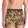 Underpants Male Fashion Leopard Skin Underwear Faux Animal Fur Leather Texture Boxer Briefs Stretch Shorts Panties