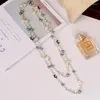 Chains Korean Autumn Winter Camellia Sweater Chain For Woman Female Multi-layer Pearl Rose Flower Long Necklace