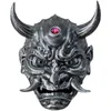 Party Supplies Type Japanse soldaat Samurai Prajna Mask Horror Oni Halloween Party's Festivals Cosplay Resin