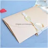 Geschenkomschakeling Incarnadine Roze papieren zak envelop SCARF Box Book/Silk Packaging Ribbon Cardboard Carton 27.8CMX20.9cm LX1924 Drop Dhpgh