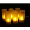 6 LED Night Rechargeable Flameless Tea Light Candle For Xmas Party Electronic Candle Lamps T200108246B