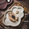 Plates Japanese Thick Pottery Cloud Sushi Plate Modern Creativity Solid Art Cake Dessert Dinner Afternoon Tea Tableware